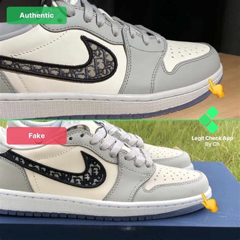 nike dior low fake vs real|jordan 1 low dior price.